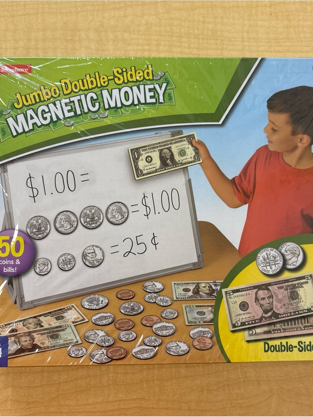 Magnetic Money Jumbo Double-Sided Play Set - Green/Red